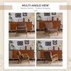 image:imageVINGLI Chenille MidCentury Modern Accent Chair Set of 2 Cute Reading Arm Chair with Cushion amp Lumbar Pillow amp Solid Wood Frame for Lounge Living Room Reading Room Bedroom EspressoEspresso