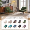 image:imageVINGLI Chenille MidCentury Modern Accent Chair Set of 2 Cute Reading Arm Chair with Cushion amp Lumbar Pillow amp Solid Wood Frame for Lounge Living Room Reading Room Bedroom EspressoOlivegreen