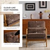 image:imageVINGLI Chenille MidCentury Modern Accent Chair Set of 2 Cute Reading Arm Chair with Cushion amp Lumbar Pillow amp Solid Wood Frame for Lounge Living Room Reading Room Bedroom EspressoEspresso