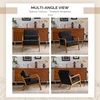 image:imageVINGLI Chenille MidCentury Modern Accent Chair Set of 2 Cute Reading Arm Chair with Cushion amp Lumbar Pillow amp Solid Wood Frame for Lounge Living Room Reading Room Bedroom EspressoBlack