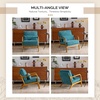 image:imageVINGLI Chenille MidCentury Modern Accent Chair Set of 2 Cute Reading Arm Chair with Cushion amp Lumbar Pillow amp Solid Wood Frame for Lounge Living Room Reading Room Bedroom EspressoTurquoise