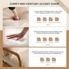 image:imageVINGLI Chenille MidCentury Modern Accent Chair Set of 2 Cute Reading Arm Chair with Cushion amp Lumbar Pillow amp Solid Wood Frame for Lounge Living Room Reading Room Bedroom EspressoCream