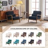 image:imageVINGLI Chenille MidCentury Modern Accent Chair Set of 2 Cute Reading Arm Chair with Cushion amp Lumbar Pillow amp Solid Wood Frame for Lounge Living Room Reading Room Bedroom EspressoBlack