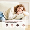 image:imageVINGLI Convertible Sofa Bed Couches for Living Room Sleeper Sofa with Pull Out Couch Bed CloudLike Plush Fleece LShape Sectional Couch with Storage Chaise USB Charging Side Pockets Beige