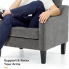 image:imageVINGLI Couches for Living Room Brown 71 Small Sofa Mid Century Modern Couches 3 Seater Comfy Couch Upholstered Soft Chenille Floor Couch for Bedroom Apartment OfficeLight Grey