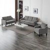 image:imageVINGLI Couches for Living Room Brown 71 Small Sofa Mid Century Modern Couches 3 Seater Comfy Couch Upholstered Soft Chenille Floor Couch for Bedroom Apartment OfficeLight Grey