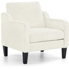 image:imageVINGLI Couches for Living Room Brown 71 Small Sofa Mid Century Modern Couches 3 Seater Comfy Couch Upholstered Soft Chenille Floor Couch for Bedroom Apartment OfficeCreamy White