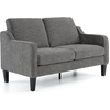 image:imageVINGLI Couches for Living Room Brown 71 Small Sofa Mid Century Modern Couches 3 Seater Comfy Couch Upholstered Soft Chenille Floor Couch for Bedroom Apartment OfficeLight Grey
