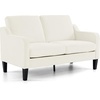 image:imageVINGLI Couches for Living Room Brown 71 Small Sofa Mid Century Modern Couches 3 Seater Comfy Couch Upholstered Soft Chenille Floor Couch for Bedroom Apartment OfficeCreamy White