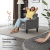 image:imageVINGLI Couches for Living Room Brown 71 Small Sofa Mid Century Modern Couches 3 Seater Comfy Couch Upholstered Soft Chenille Floor Couch for Bedroom Apartment OfficeLight Grey