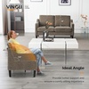 image:imageVINGLI Couches for Living Room Brown 71 Small Sofa Mid Century Modern Couches 3 Seater Comfy Couch Upholstered Soft Chenille Floor Couch for Bedroom Apartment OfficeLight Brown