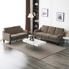image:imageVINGLI Couches for Living Room Brown 71 Small Sofa Mid Century Modern Couches 3 Seater Comfy Couch Upholstered Soft Chenille Floor Couch for Bedroom Apartment OfficeLight Brown