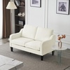 image:imageVINGLI Couches for Living Room Brown 71 Small Sofa Mid Century Modern Couches 3 Seater Comfy Couch Upholstered Soft Chenille Floor Couch for Bedroom Apartment OfficeCreamy White