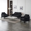 image:imageVINGLI Couches for Living Room Brown 71 Small Sofa Mid Century Modern Couches 3 Seater Comfy Couch Upholstered Soft Chenille Floor Couch for Bedroom Apartment OfficeBlack