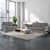 image:imageVINGLI Couches for Living Room Brown 71 Small Sofa Mid Century Modern Couches 3 Seater Comfy Couch Upholstered Soft Chenille Floor Couch for Bedroom Apartment OfficeLight Grey