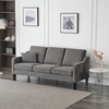 image:imageVINGLI Couches for Living Room Brown 71 Small Sofa Mid Century Modern Couches 3 Seater Comfy Couch Upholstered Soft Chenille Floor Couch for Bedroom Apartment OfficeLight Grey