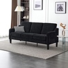 image:imageVINGLI Couches for Living Room Brown 71 Small Sofa Mid Century Modern Couches 3 Seater Comfy Couch Upholstered Soft Chenille Floor Couch for Bedroom Apartment OfficeBlack