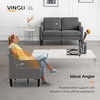 image:imageVINGLI Couches for Living Room Brown 71 Small Sofa Mid Century Modern Couches 3 Seater Comfy Couch Upholstered Soft Chenille Floor Couch for Bedroom Apartment OfficeLight Grey