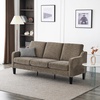 image:imageVINGLI Couches for Living Room Brown 71 Small Sofa Mid Century Modern Couches 3 Seater Comfy Couch Upholstered Soft Chenille Floor Couch for Bedroom Apartment OfficeLight Brown