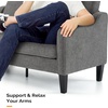 image:imageVINGLI Couches for Living Room Brown 71 Small Sofa Mid Century Modern Couches 3 Seater Comfy Couch Upholstered Soft Chenille Floor Couch for Bedroom Apartment OfficeLight Grey