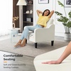 image:imageVINGLI Couches for Living Room Brown 71 Small Sofa Mid Century Modern Couches 3 Seater Comfy Couch Upholstered Soft Chenille Floor Couch for Bedroom Apartment OfficeCreamy White