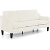 image:imageVINGLI Couches for Living Room Brown 71 Small Sofa Mid Century Modern Couches 3 Seater Comfy Couch Upholstered Soft Chenille Floor Couch for Bedroom Apartment OfficeCreamy White