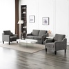 image:imageVINGLI Couches for Living Room Brown 71 Small Sofa Mid Century Modern Couches 3 Seater Comfy Couch Upholstered Soft Chenille Floor Couch for Bedroom Apartment OfficeLight Grey
