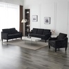 image:imageVINGLI Couches for Living Room Brown 71 Small Sofa Mid Century Modern Couches 3 Seater Comfy Couch Upholstered Soft Chenille Floor Couch for Bedroom Apartment OfficeBlack