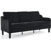 image:imageVINGLI Couches for Living Room Brown 71 Small Sofa Mid Century Modern Couches 3 Seater Comfy Couch Upholstered Soft Chenille Floor Couch for Bedroom Apartment OfficeBlack