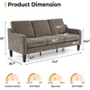 image:imageVINGLI Couches for Living Room Brown 71 Small Sofa Mid Century Modern Couches 3 Seater Comfy Couch Upholstered Soft Chenille Floor Couch for Bedroom Apartment OfficeLight Brown