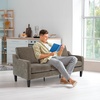 image:imageVINGLI Couches for Living Room Brown 71 Small Sofa Mid Century Modern Couches 3 Seater Comfy Couch Upholstered Soft Chenille Floor Couch for Bedroom Apartment OfficeLight Brown