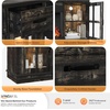 image:imageVINGLI Fireplace TV Stand up to 80 TVs 3Sided Glass Entertainment Center with Electric Fireplace Heater amp Glass Doors and Drawers Media Console Table with LED Living Room Dark Rustic Oak