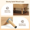 image:imageVINGLI Floating Nightstand Set of 2 Fluted Nightstands with 1 Drawer Oak Night Stand for Bedroom Wood Bed Side Table Fluted Nightstand End Table for Bedroom and Living RoomOak