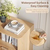 image:imageVINGLI Floating Nightstand Set of 2 Fluted Nightstands with 1 Drawer Oak Night Stand for Bedroom Wood Bed Side Table Fluted Nightstand End Table for Bedroom and Living RoomOak