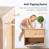image:imageVINGLI Floating Nightstand Set of 2 Fluted Nightstands with 1 Drawer Oak Night Stand for Bedroom Wood Bed Side Table Fluted Nightstand End Table for Bedroom and Living RoomNatural Rubber Wood