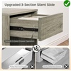 image:imageVINGLI Floating Nightstand Set of 2 Fluted Nightstands with 1 Drawer Oak Night Stand for Bedroom Wood Bed Side Table Fluted Nightstand End Table for Bedroom and Living RoomGrey