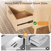 image:imageVINGLI Floating Nightstand Set of 2 Fluted Nightstands with 1 Drawer Oak Night Stand for Bedroom Wood Bed Side Table Fluted Nightstand End Table for Bedroom and Living RoomOak