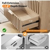 image:imageVINGLI Floating Nightstand Set of 2 Fluted Nightstands with 1 Drawer Oak Night Stand for Bedroom Wood Bed Side Table Fluted Nightstand End Table for Bedroom and Living RoomOak