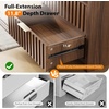 image:imageVINGLI Floating Nightstand Set of 2 Fluted Nightstands with 1 Drawer Oak Night Stand for Bedroom Wood Bed Side Table Fluted Nightstand End Table for Bedroom and Living RoomWalnut