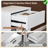 image:imageVINGLI Floating Nightstand Set of 2 Fluted Nightstands with 1 Drawer Oak Night Stand for Bedroom Wood Bed Side Table Fluted Nightstand End Table for Bedroom and Living RoomWhite
