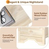 image:imageVINGLI Floating Nightstand Set of 2 Fluted Nightstands with 1 Drawer Oak Night Stand for Bedroom Wood Bed Side Table Fluted Nightstand End Table for Bedroom and Living RoomNatural Rubber Wood