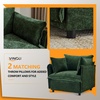 image:imageVINGLI Green Accent Chair 34 Width Oversized Reading Chair Upholstered Armchair Soft Chenille Fabric Living Room Chairs Sofa for Adults Bedroom Home Office Play Room