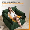 image:imageVINGLI Green Accent Chair 34 Width Oversized Reading Chair Upholstered Armchair Soft Chenille Fabric Living Room Chairs Sofa for Adults Bedroom Home Office Play Room