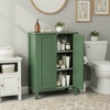 image:imageVINGLI Green Bathroom Storage Cabinet Free Standing Wooden Floor Cabinet with Doors amp Shelves Accent Sideboard Organizer for Kitchen Living Room 236 WGreen