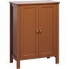 image:imageVINGLI Green Bathroom Storage Cabinet Free Standing Wooden Floor Cabinet with Doors amp Shelves Accent Sideboard Organizer for Kitchen Living Room 236 WBrown