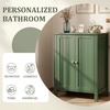 image:imageVINGLI Green Bathroom Storage Cabinet Free Standing Wooden Floor Cabinet with Doors amp Shelves Accent Sideboard Organizer for Kitchen Living Room 236 WGreen