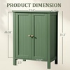 image:imageVINGLI Green Bathroom Storage Cabinet Free Standing Wooden Floor Cabinet with Doors amp Shelves Accent Sideboard Organizer for Kitchen Living Room 236 WGreen