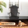 image:imageVINGLI Heavy Duty 880 LBS HDPE Porch Swing Outdoor with Rotatable Cup Holder 1Person Patio Hanging Swing with Adjustable Chains for Porch Yard Tree Garden TeakBlack