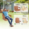 image:imageVINGLI Heavy Duty 880 LBS HDPE Porch Swing Outdoor with Rotatable Cup Holder 1Person Patio Hanging Swing with Adjustable Chains for Porch Yard Tree Garden TeakTeak
