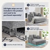 image:imageVINGLI Lounge Chair 56 Oversized Reading Chair Corduroy Chaise Sofa Recliner Bed Upholstered Comfy Sleeper Couch with Throw Pillows and Armrests for Living Room Movie Room BedroomLight Blue Grey